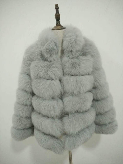 Manteau Fausse Fourrure Minimaliste