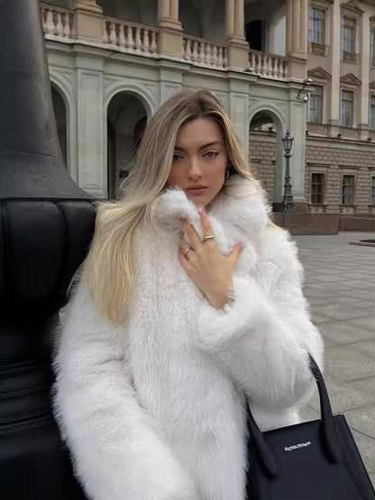Manteau Fausse Fourrure Élégance